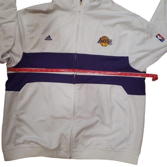 Los Angeles Lakers White Adidas Jacket - Picture 11 of 11